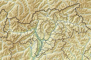 Höchster Gipfel der Sarntaler Alpen. Foto: Von NordNordWest, relief by Lencer - own work, usingUnited States National Imagery and Mapping Agency dataGeneric Mapping Tools, CC BY-SA 3.0, https://commons.wikimedia.org/w/index.php?curid=6729931